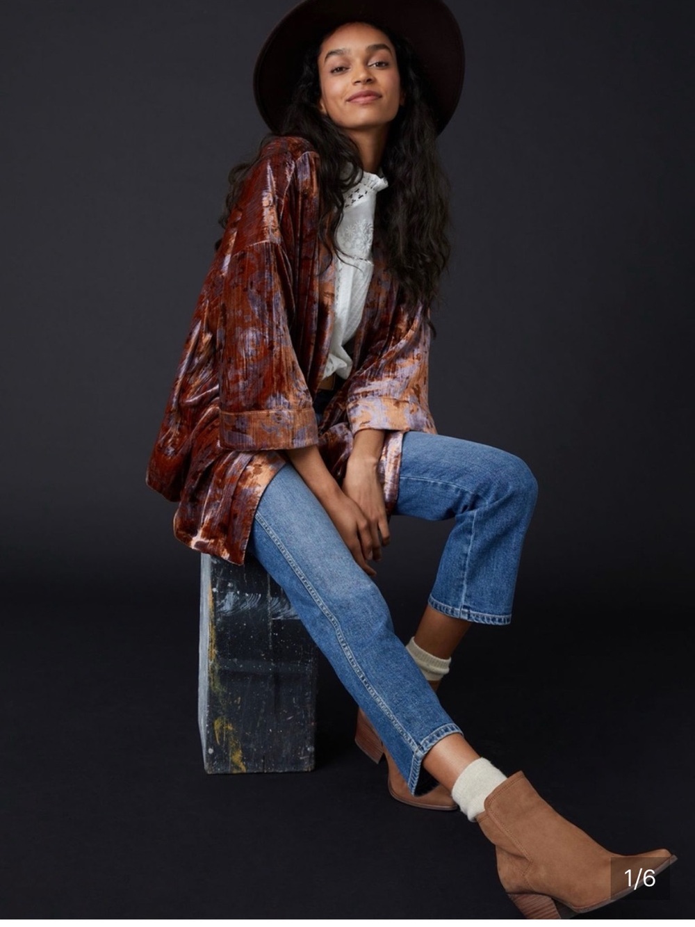 Velvet kimono